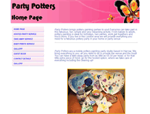 Tablet Screenshot of potterypaintingparty.co.uk